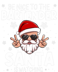 Be Nice To The Bartender Santa Is Watching Funny Christmas Women's Perfect Tri Rocker Tank