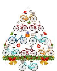 Bicycle Christmas Tree Santa Hat Lights Sweater Xmas Long Sleeve T-Shirt