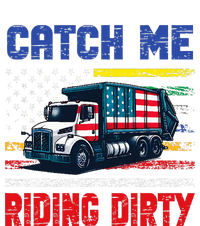 Catch Me Riding Dirty Garbage Vote Trump Truck Women's Long Sleeve Flannel Pajama Set 