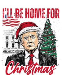 ILl Be Home For Christmas Funny Santa Trump Xmas Pajamas Women's Long Sleeve Flannel Pajama Set 