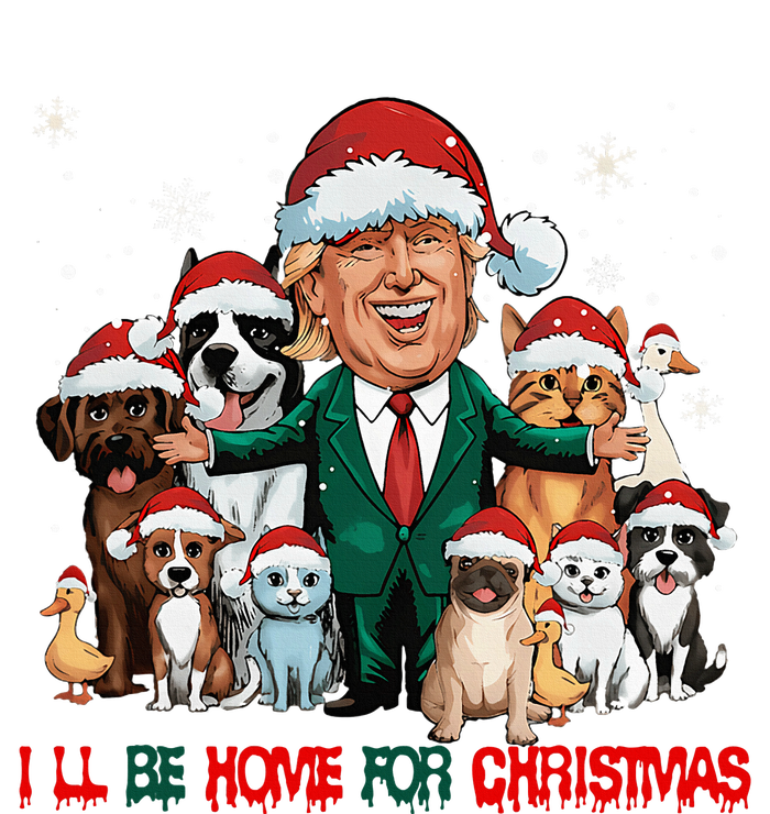 ILl Be Home For Christmas Meme Santa Claus Trump 2024 T-Shirt