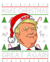 Funny Trump 2024 Make Christmas Great Again Ugly Sweater Grommeted Golf Towel