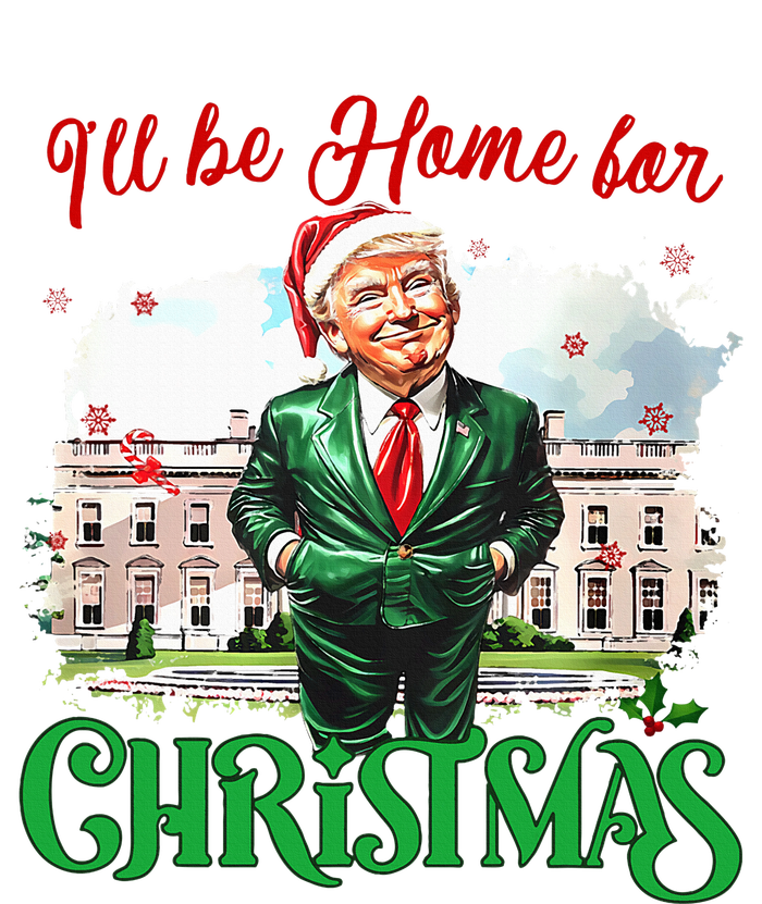 ILl Be Home For Christmas Funny Santa Elf Trump Xmas 2024 T-Shirt