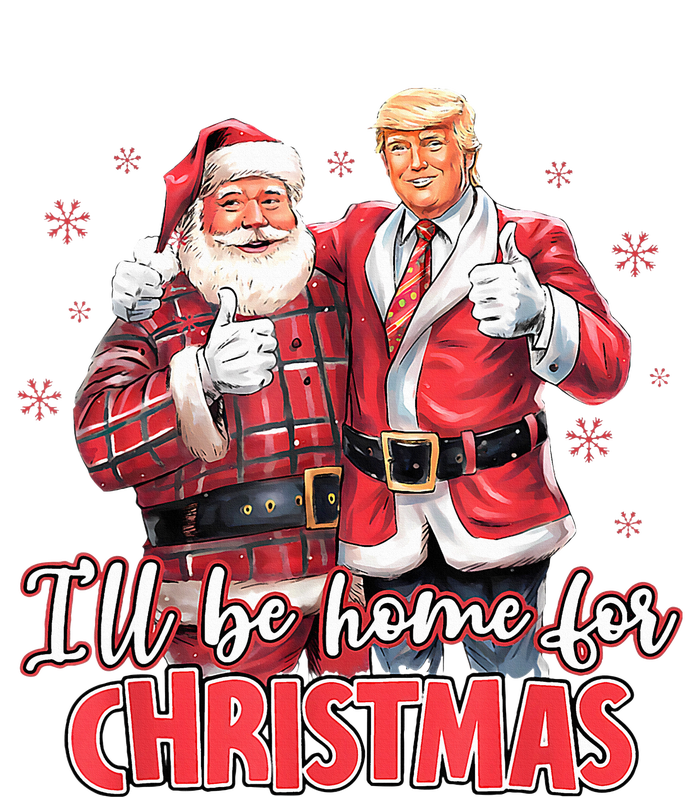 ILl Be Home For Christmas Funny Santa Trump 2024 Election Toddler Long Sleeve Shirt