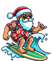 Cool Surfing Santa Christmas In July Summer Beach Party Tank Top Striped Beanie with Solid Band