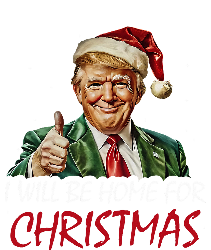 ILl Be Home For Christmas Funny Santa Trump Xmas Pajamas Pajama Set