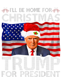 ILl Be Home For Christmas Trump For President American Flag Sustainable Bucket Hat