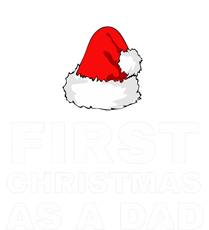 First Christmas As A Dad Funny New Dad Xmas Holiday Father Striped Beanie with Solid Band