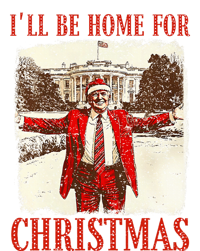 ILl Be Home For Christmas Santa Funny Trump Xmas Pajamas Hoodie