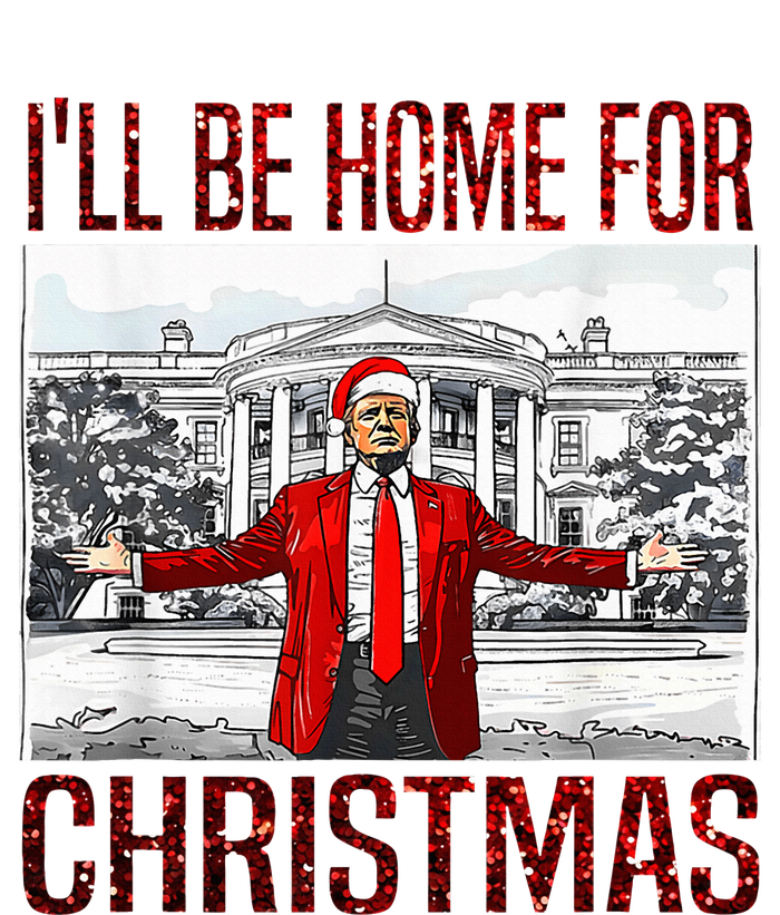 ILl Be Home For Christmas Santa Funny Trump Xmas Pajamas Long Sleeve Shirt