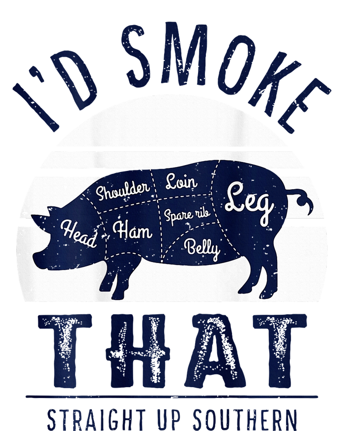 ID Smoke That Straight Up Southern Pork Cuts Grilling Bbq T-Shirt