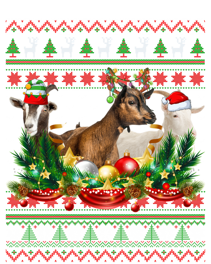 Goats And Santa Elf Reindeer Ugly Christmas Xmas Pjs Gift T-Shirt