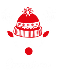 Grandma Funny Christmas Reindeer Face Family Matching Gift Ladies Long Sleeve Shirt