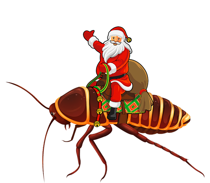 Funny Cockroach Lover Santa Riding Cockroach Christmas Daily Commute Backpack