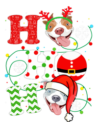 Funny Pitbull Christmas Ho Ho Ho Gift Dog Lover Xmas Long Sleeve V-Neck T-Shirt