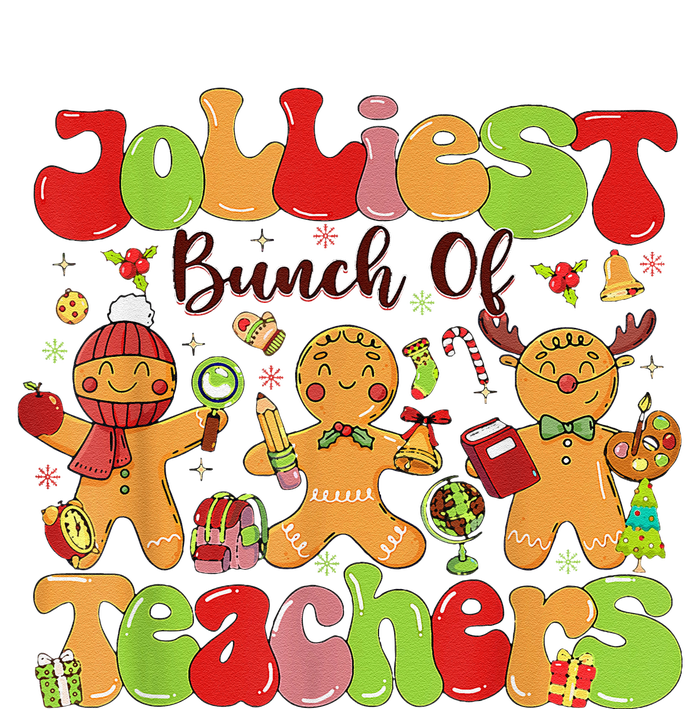 Jolliest Bunch Of Teachers Retro Christmas Gingerbread T-Shirt