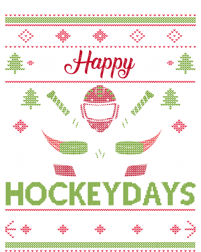 Happy Hockeydays Cool Hockey Christmas Wearing Outfit Xmas Great Gift 16 in Basic Backpack