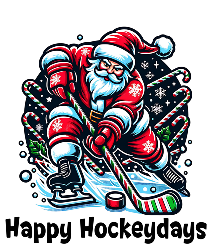 Happy Hockeydays Funny Hockey Christmas Santa And Sports Gift Hoodie