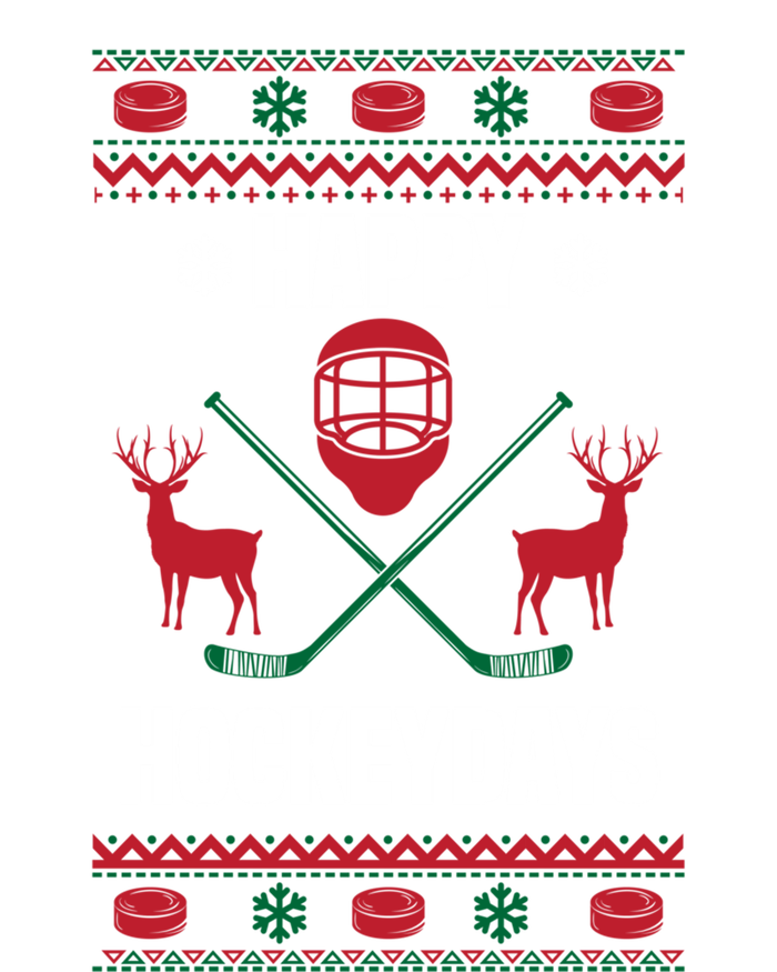 Happy Hockeydays Funny Hockey Ugly Christmas Design Gift Tie Dye Hoodie