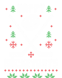 Happy Hockeydays Hockey Xmas Christmas Funny Gift Gift Full-Length Apron With Pockets