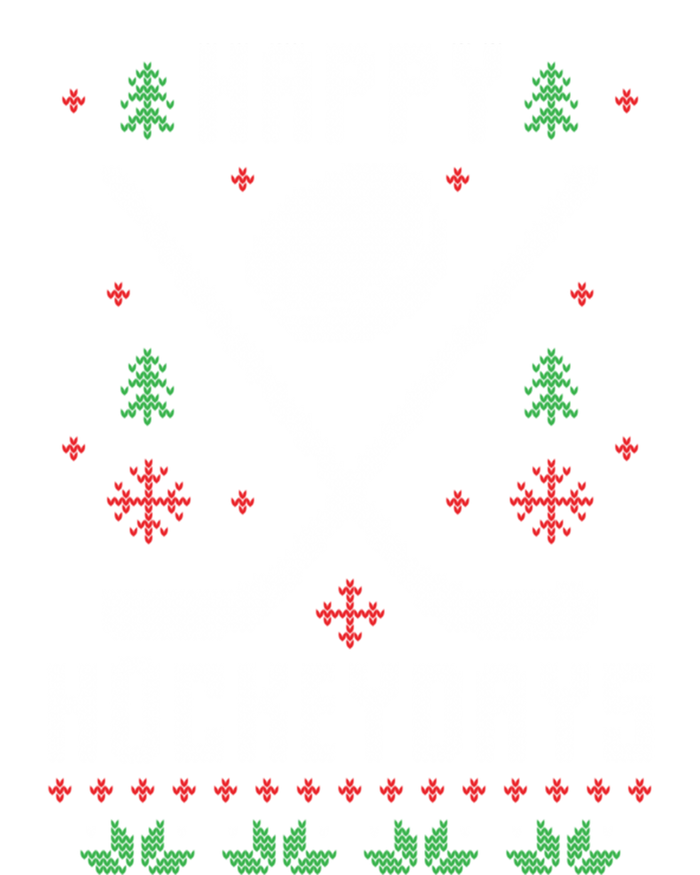 Happy Hockeydays Hockey Xmas Christmas Funny Gift Gift Full-Length Apron With Pockets