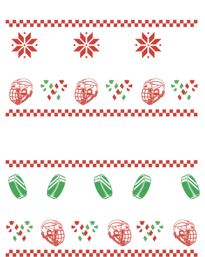 Happy Hockeydays Ugly Chrismas Ice Hockey Gift T-Shirt