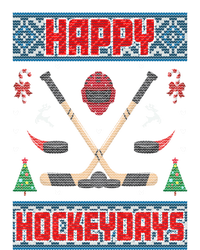 Happy Hockeydays Ugly Christmas Funny Hockey Xmas Great Gift Women's Flannel Pajama Set