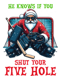 He Knows If You Shut Your Fivehole Christmas Santa Hockey Great Gift Coaster