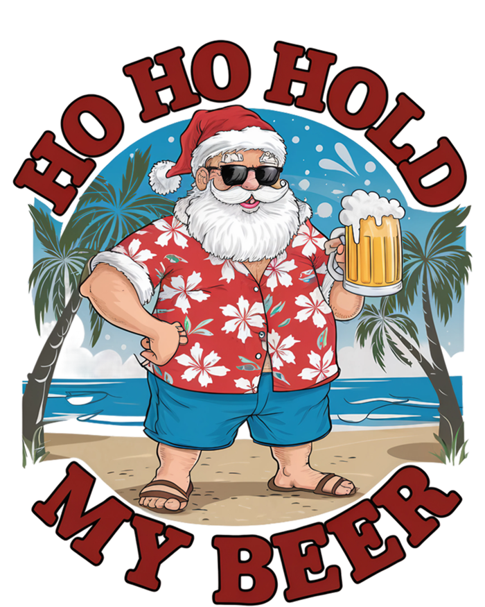 Ho Ho Hold My Beer Beach Santa Funny Christmas Great Gift Zip Tote Bag