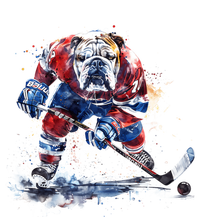 Hockey Bulldog Sports Fan Funny Ice Hockey Player Gift T-Shirt