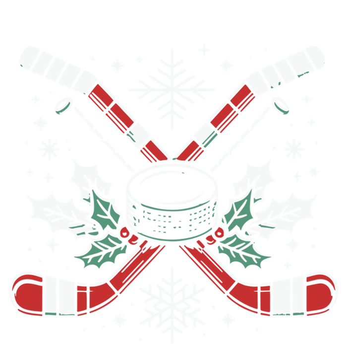 Hockey Christmas Puck Snowflake Holly Sticks Gift Doggie Tank