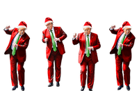 Funny Trump Dance Santa Claus Christmas Xmas Pajamas Holiday Poster