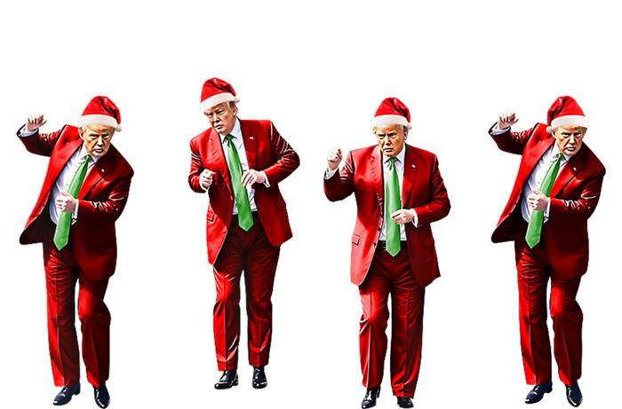 Funny Trump Dance Santa Claus Christmas Xmas Pajamas Holiday Poster