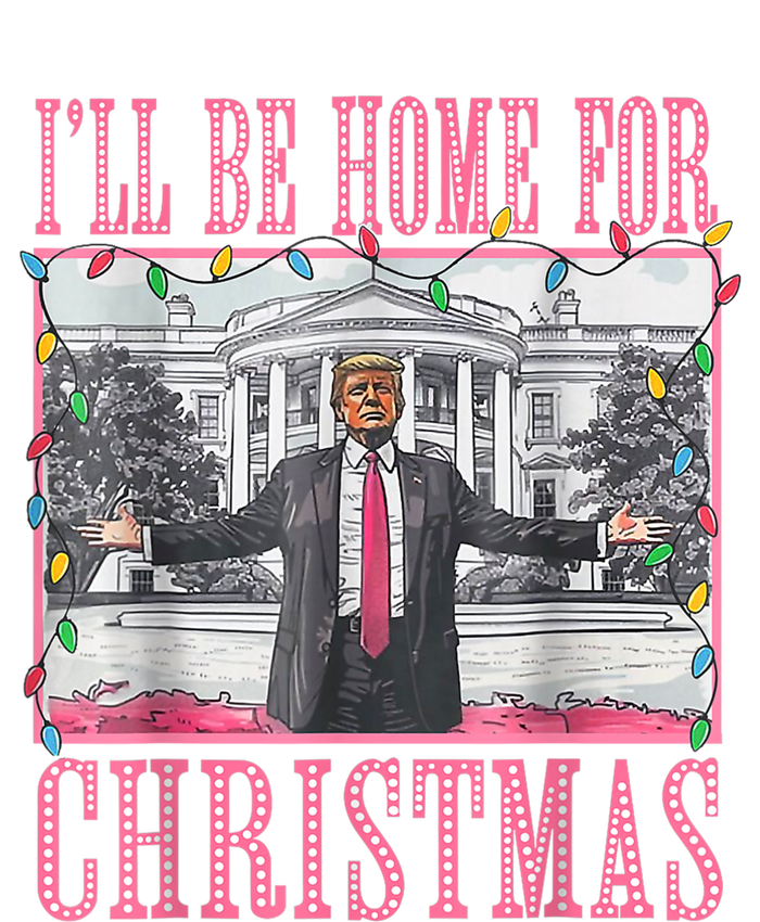 ILl Be Home For Christmas Santa Funny Trump Xmas Pajamas Metallic Star Ornament