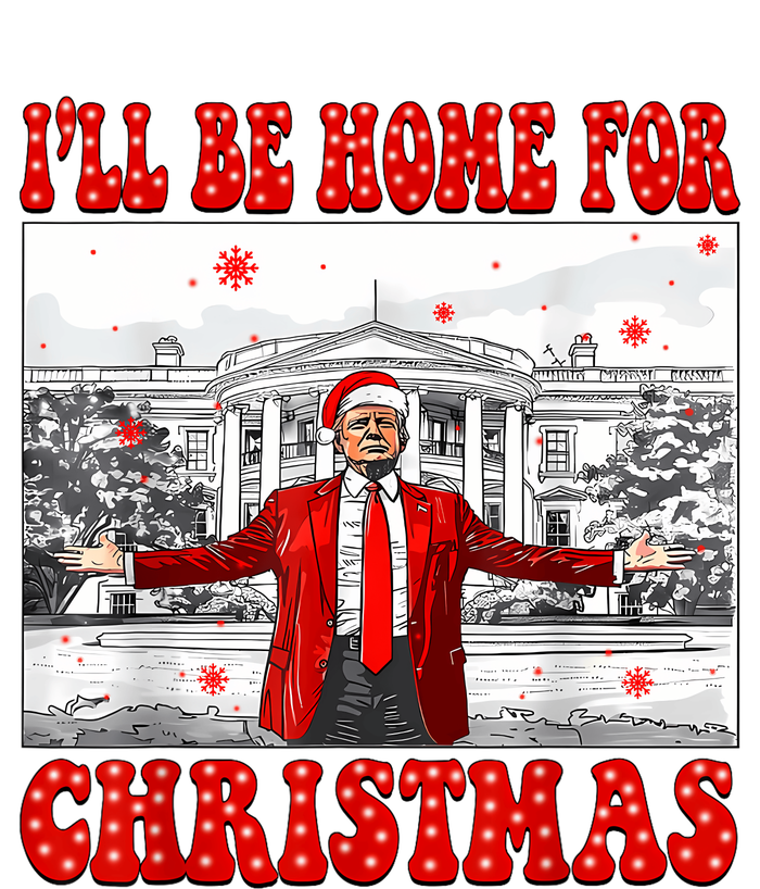 ILl Be Home For Christmas Santa Funny Trump Xmas Pajamas Pajama Set