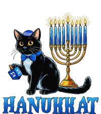 Cute Happy Hanukkah Hanukkat Jewish Cat Menorah Chanukah T-Shirt