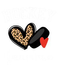 Hockey Grandma Leopard Heart Grandmother Gift V-Neck T-Shirt