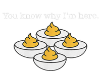 Retro Thanksgiving Dinner You Know Why IM Here Deviled Egg T-Shirt