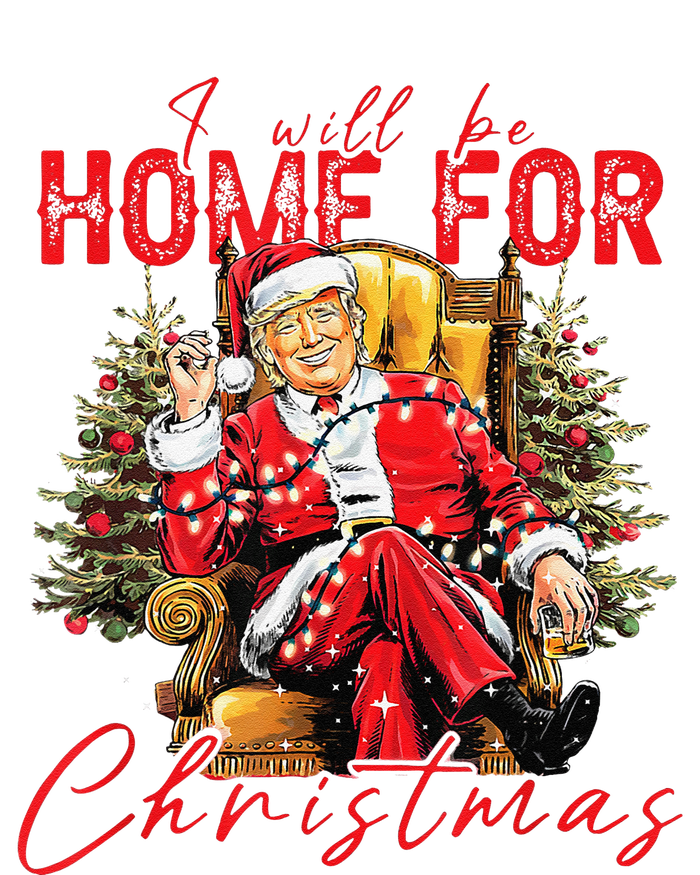 ILl Be Home For Christmas Funny Santa Trump Xmas Pajamas T-Shirt