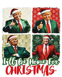 ILl Be Home For Christmas Santa Funny Trump Xmas Pajamas Button