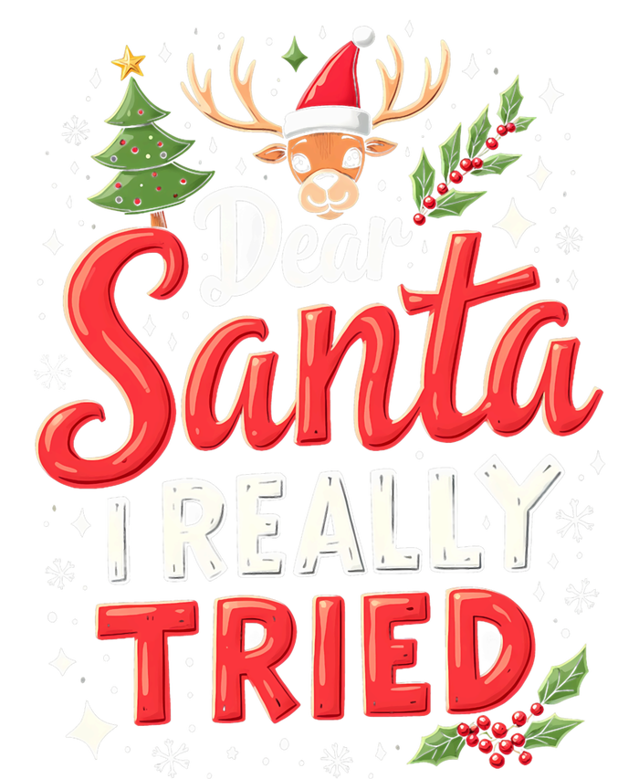 Dear Santa I Really Tried Christmas Family Matching Pyjama T-Shirt