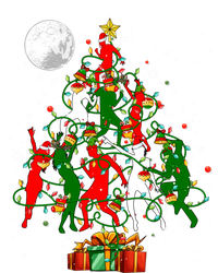 Group Santa Reindeer Elf Dancers Dancing As Christmas Tree Cool Gift Short Acrylic Beanie