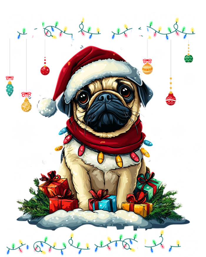 Pug Christmas Tree Lights Decorations Dog Lover Xmas Funny Gift Cute Gift Women's T-Shirt