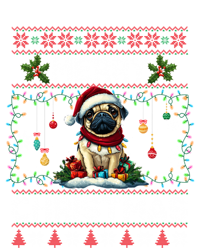 Pug Christmas Tree Lights Decorations Dog Lover Xmas Funny Gift Ceramic Bell Ornament