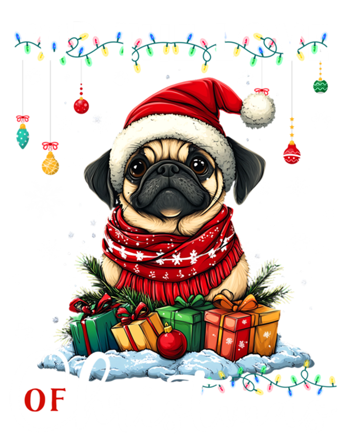 Pug Christmas Tree Lights Decorations Dog Lover Xmas Funny Gift Cool Gift Valucap Bio-Washed Visor