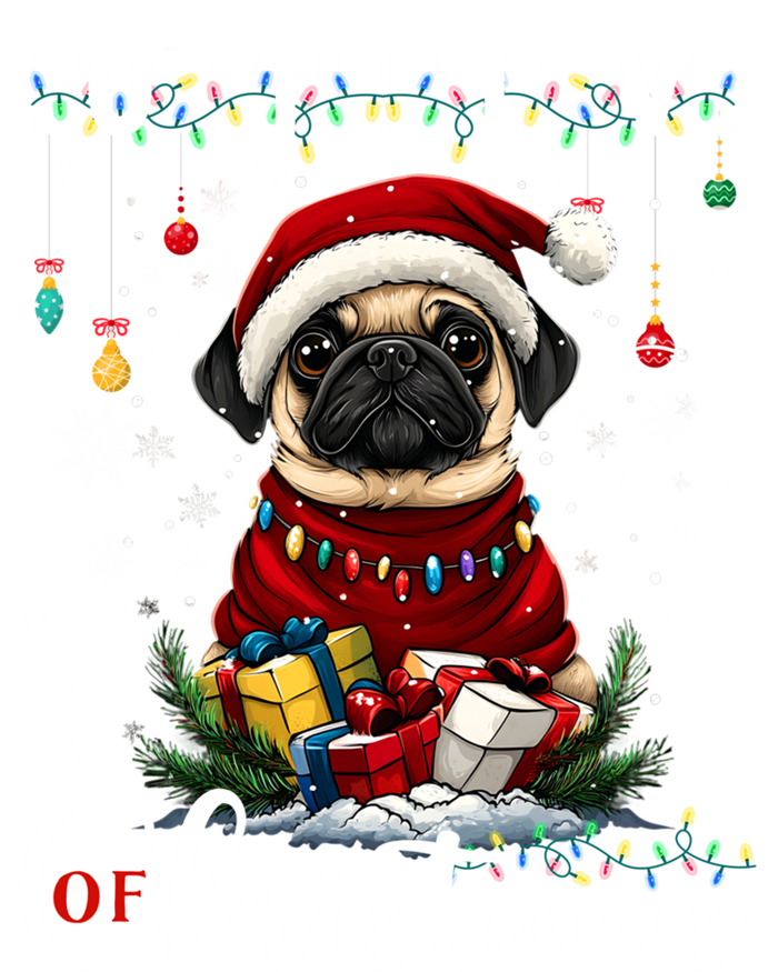 Pug Christmas Tree Lights Decorations Dog Lover Xmas Funny Gift Canvas