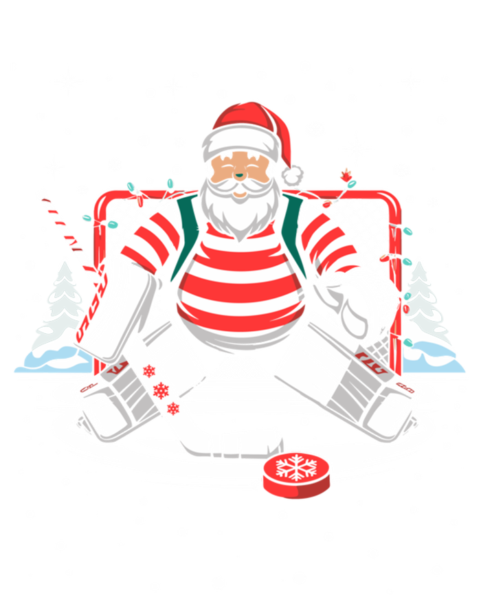 Hockey Player Xmas Lights Santa Playing Hockey Christmas Gift Hoodie