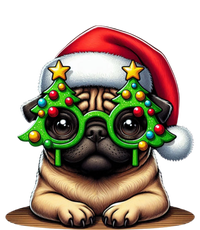 Pug Wearing Christmas Tree Glasses Gift Tall T-Shirt