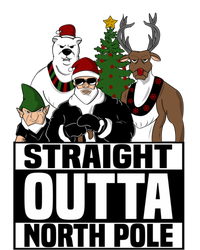 Straight Outta North Pole Christmas Fun Pajama Gift Cool Gift Zip Tote Bag