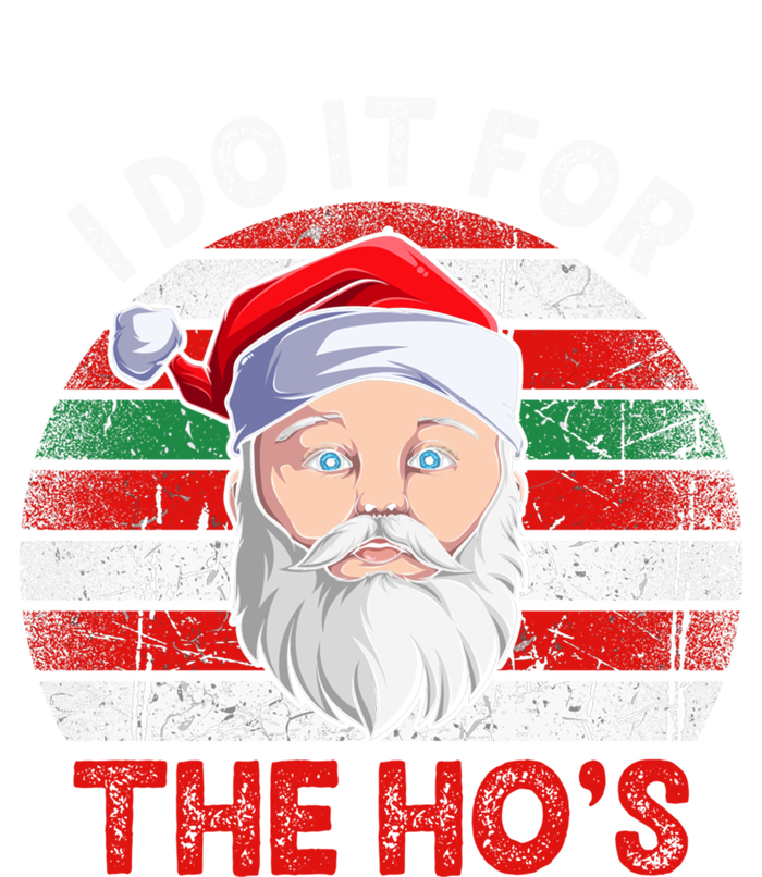 I Do It For The Ho’S Santa Inappropriate Christmas Cute Gift Striped Beanie with Solid Band